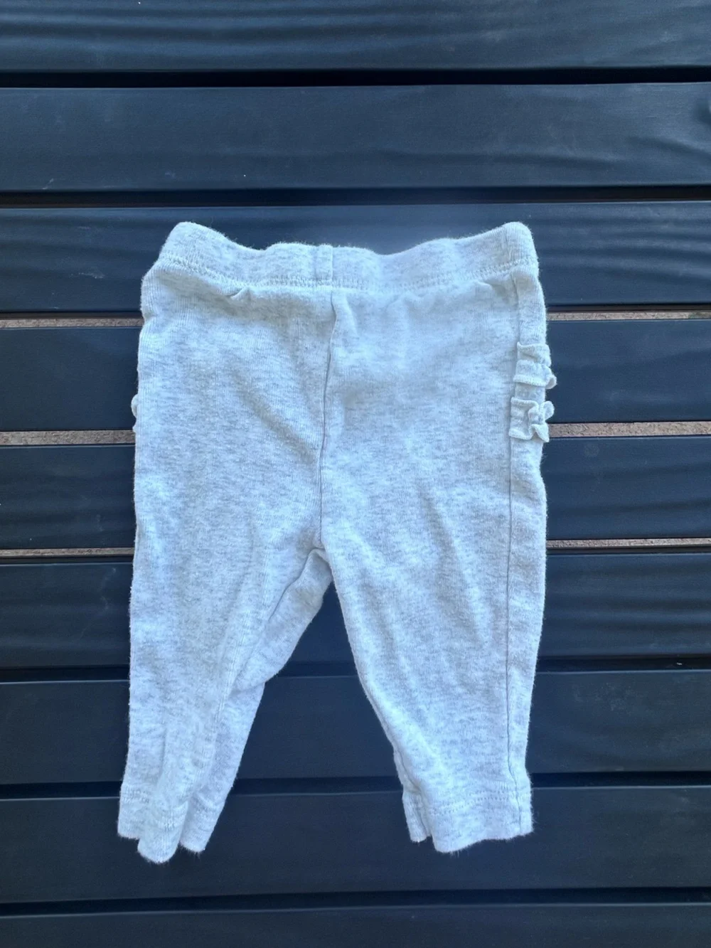 Carter's Light Gray Ruffle Butt Leggings